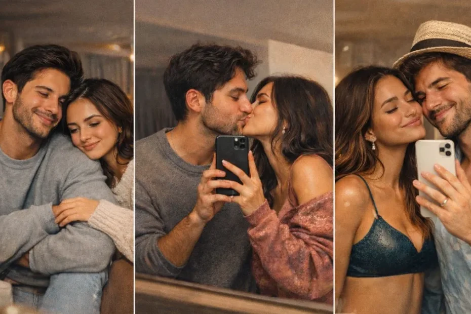 10 Portrait Mirror Selfie Photo Editing Gemini AI Prompts Copy Paste For Couples